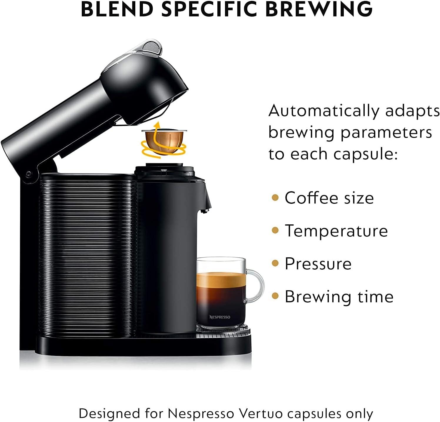Nespresso Vertuo Coffee and Espresso Maker by Breville, Chrome(Black) - view 5