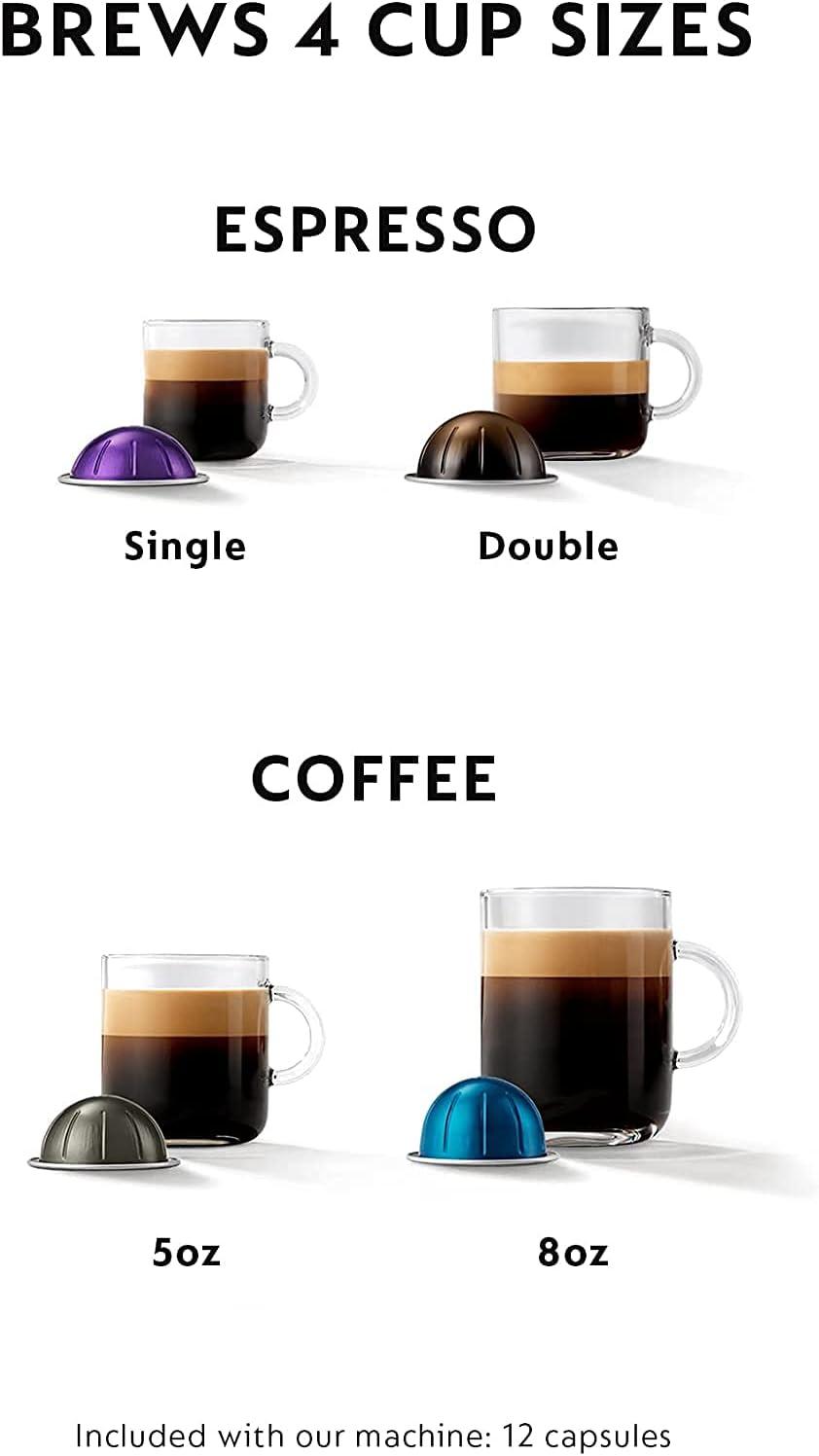 Nespresso Vertuo Coffee and Espresso Maker by Breville, Chrome(Matte Black) - view 2