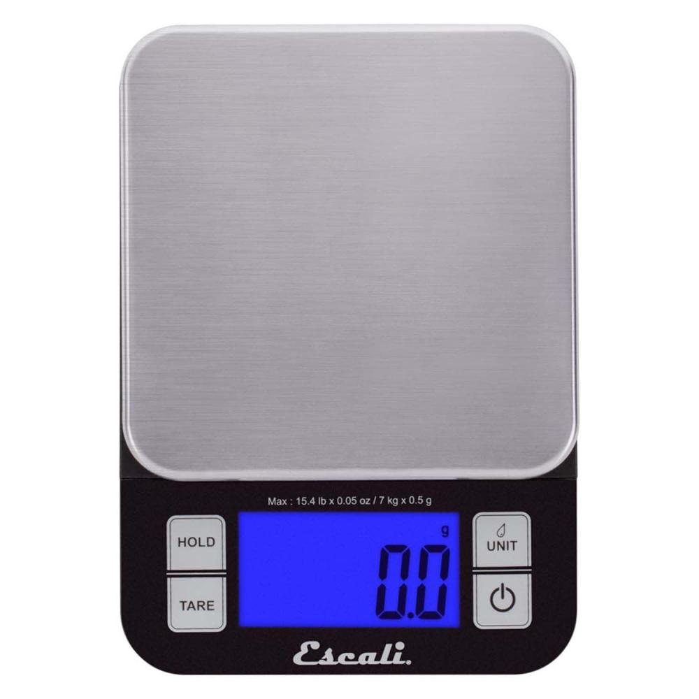 Escali Nutro Digital Food Scale, Multi-Functional Kitchen Appliance, Precise Weight Measuring and Portion Control, Baking and Cooking Made Simple, Stainless Steel Platform, Black, 1 Unit(Black)