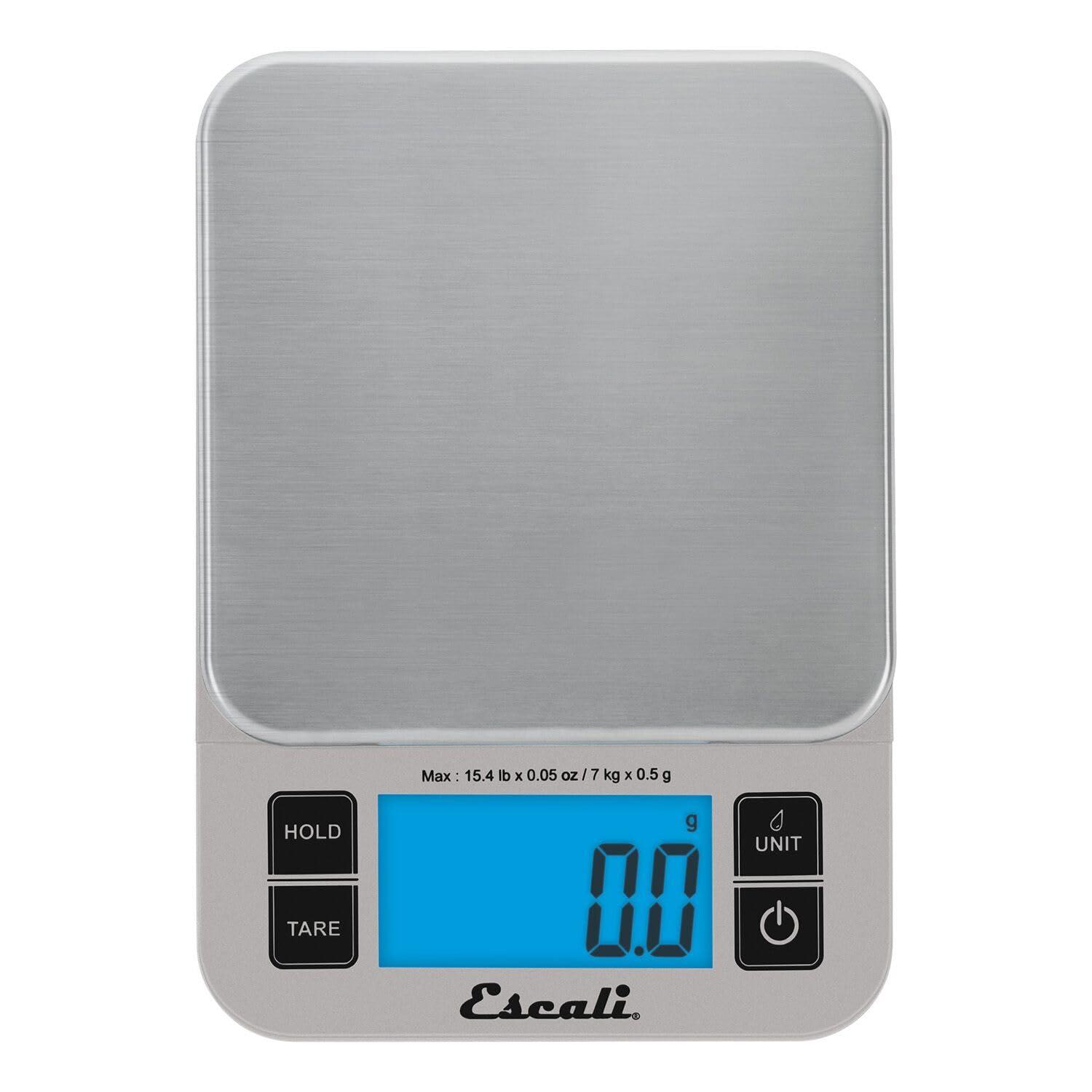 Escali Nutro Digital Food Scale, Multi-Functional Kitchen Appliance, Precise Weight Measuring and Portion Control, Baking and Cooking Made Simple, Stainless Steel Platform, Black, 1 Unit(Black) - view 5