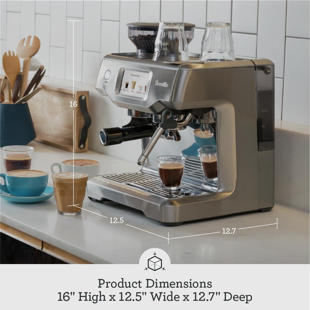 Breville Barista Touch Espresso Machine BES880BSS, Brushed Stainless Steel(Damson Blue) - view 3