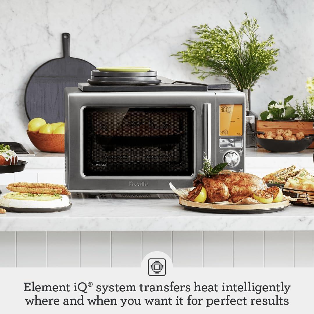 Breville BMO870BSS Combi Wave 3-in-1 Microwave, Air Fryer and Convection Oven, Brushed Stainless Steel(Black Stainless Steel) - view 2