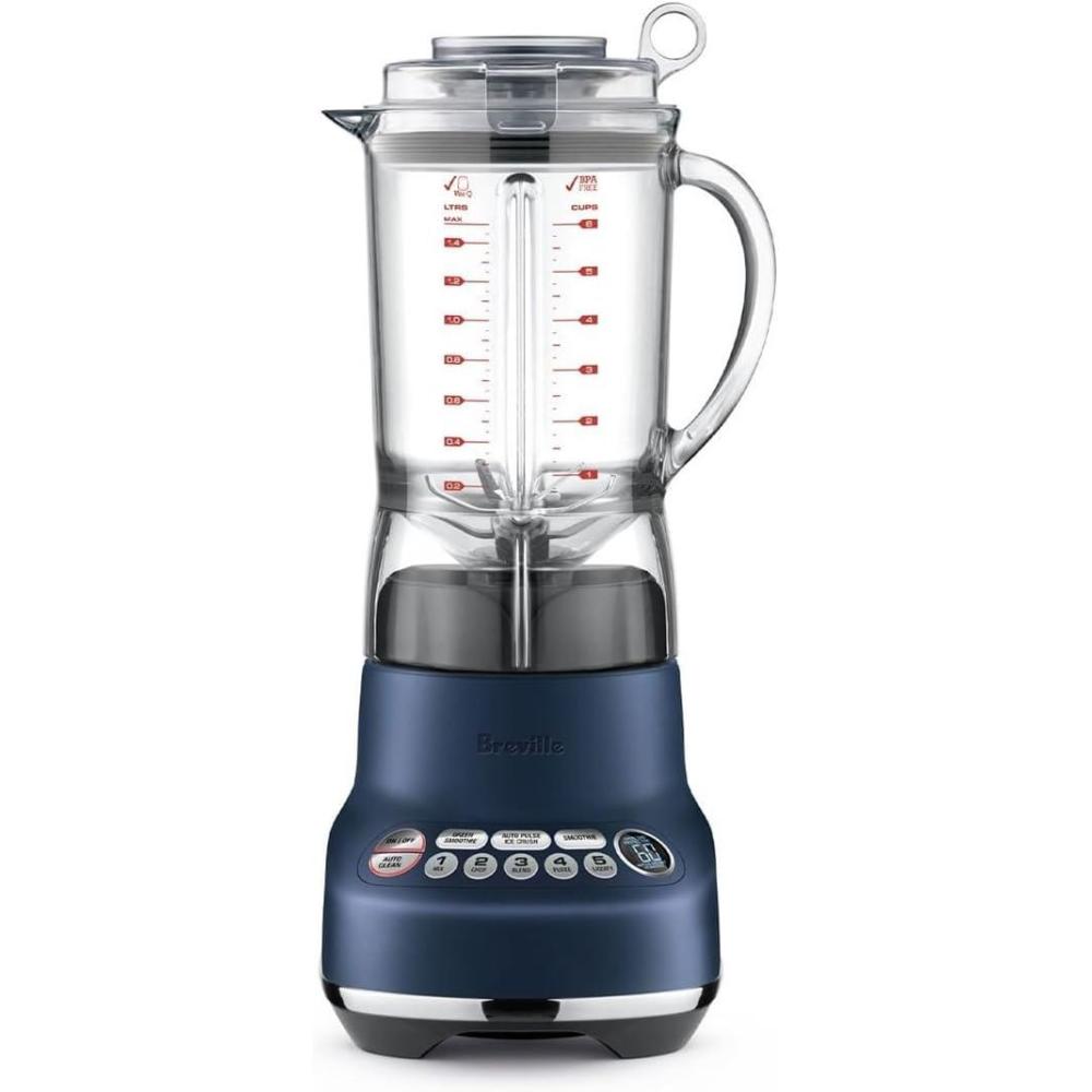 Breville BBL620SIL Fresh and Furious Blender, Silver(Damson Blue)