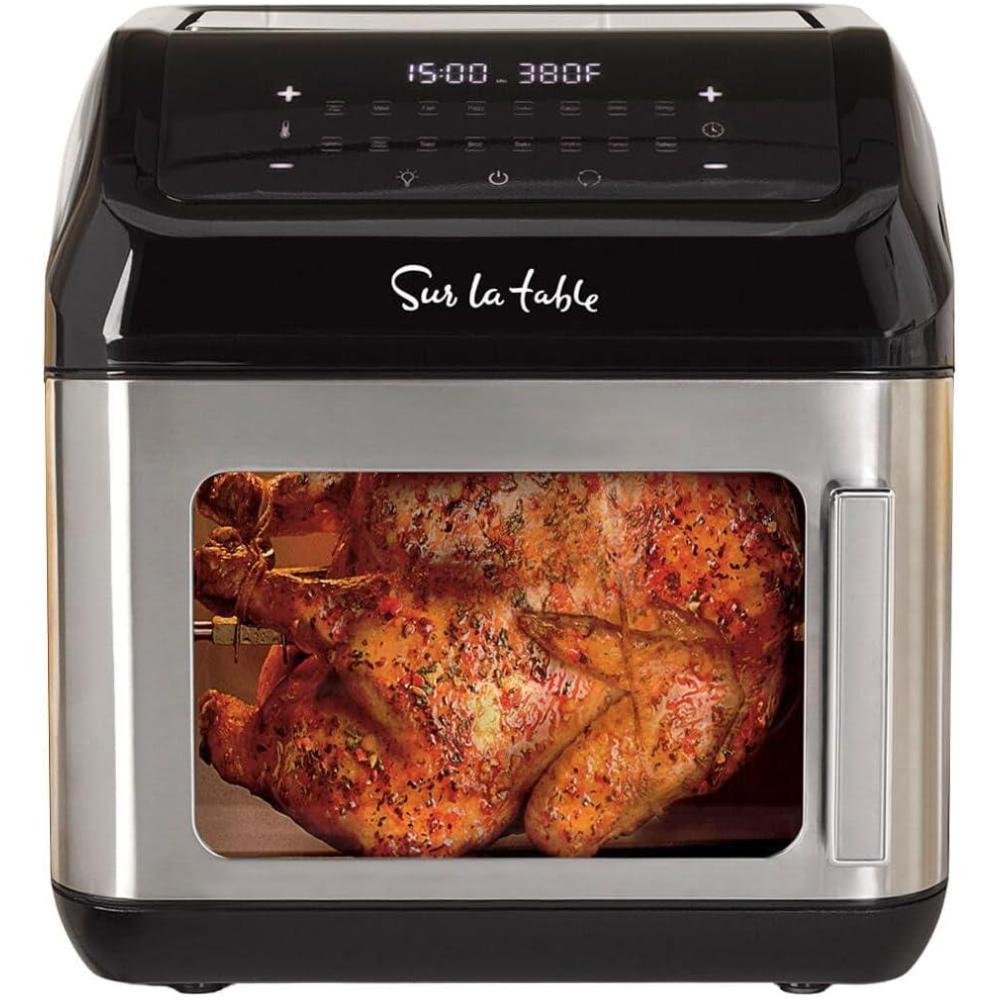 Sur La Table Left Hinge Multi-Function Air Fryer, 13 qt, Black