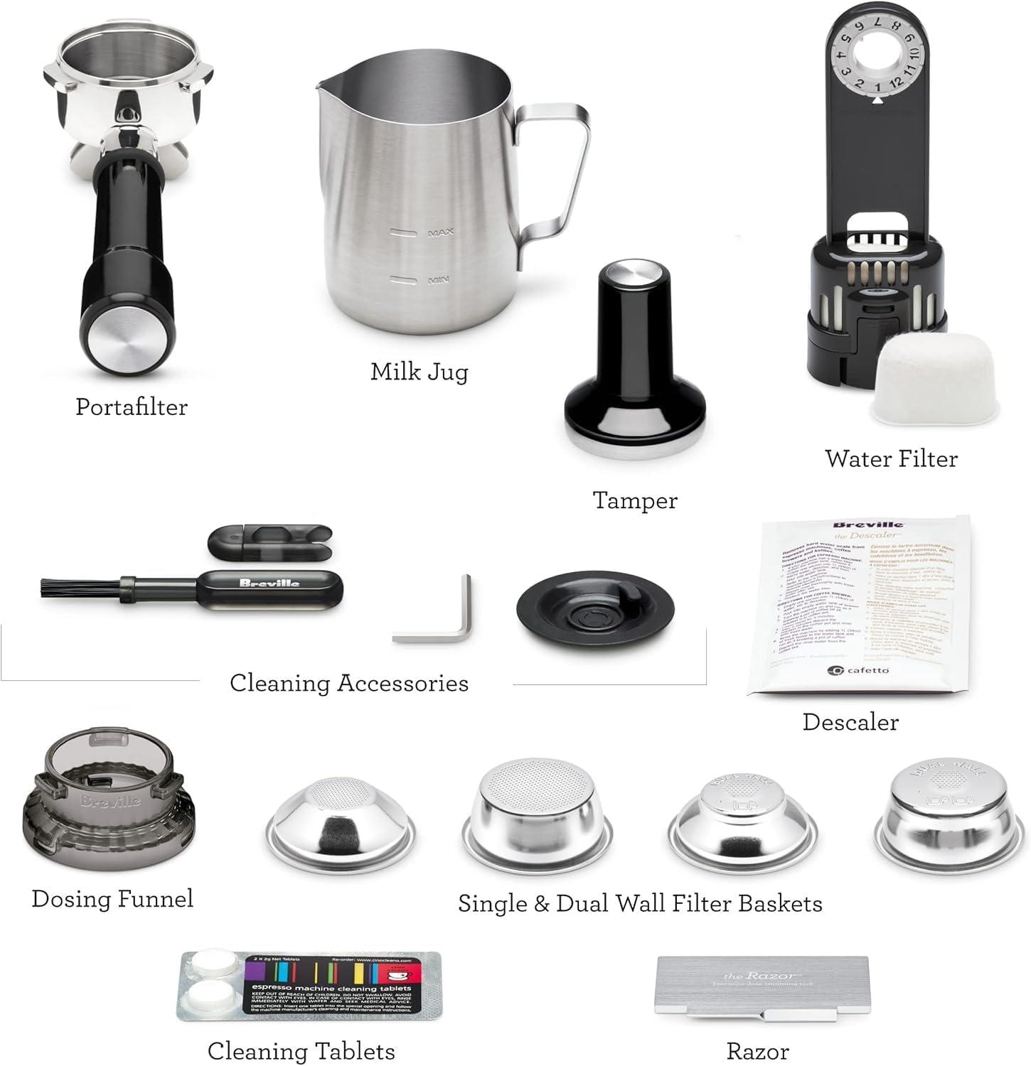 Breville Barista Pro Espresso Machine BES878BSS, Brushed Stainless Steel(Black Truffle) - view 8