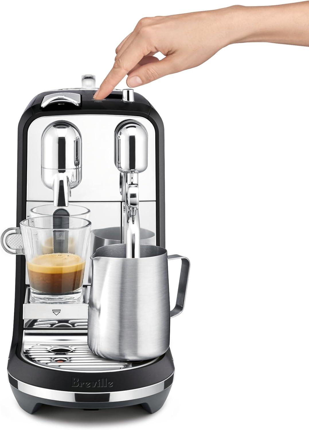 Nespresso Creatista Plus Espresso Machine by Breville, Brushed Stainless Steel(Black Truffle) - view 4
