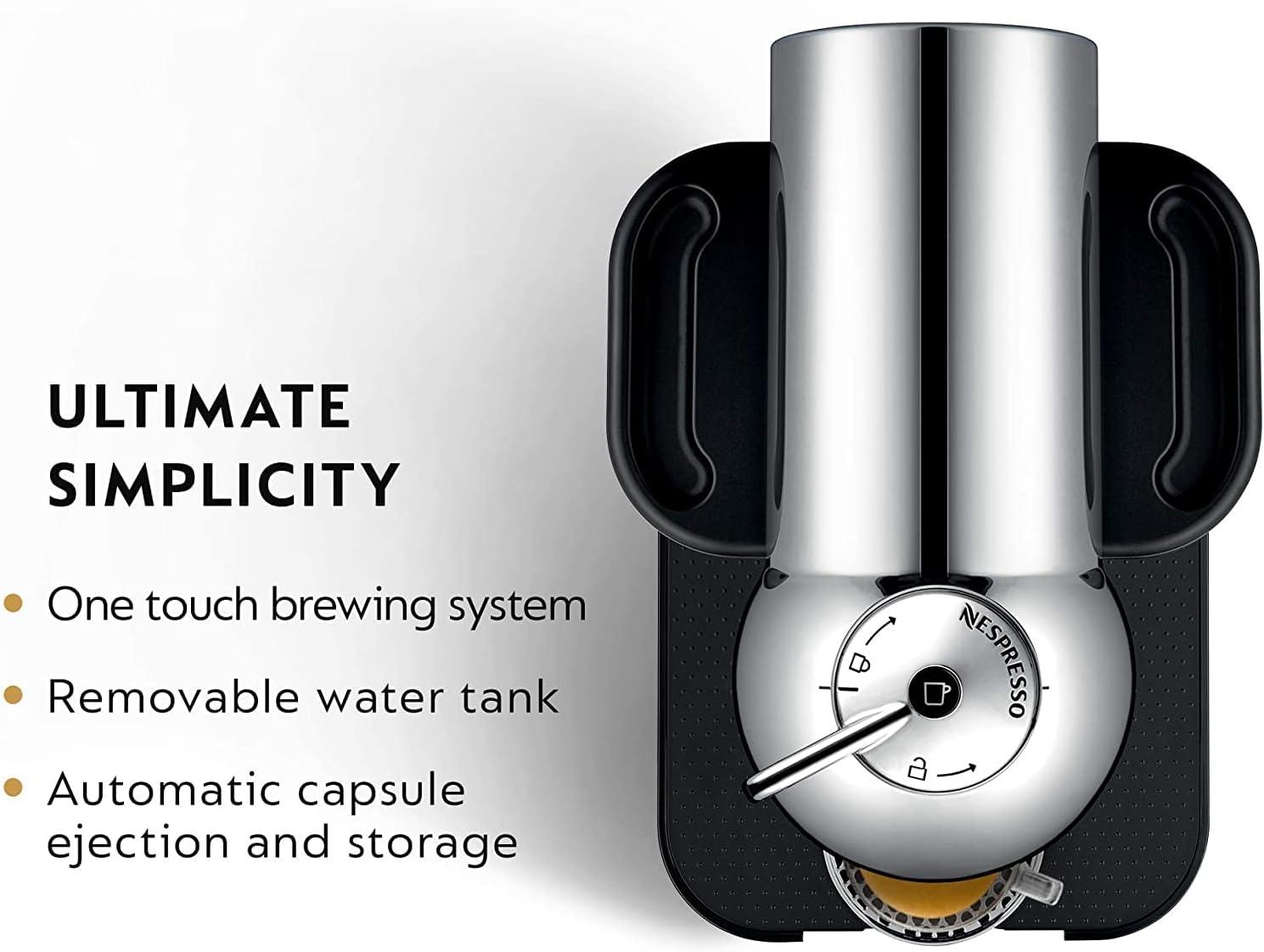 Nespresso Vertuo Coffee and Espresso Maker by Breville, Chrome(Chrome) - view 3