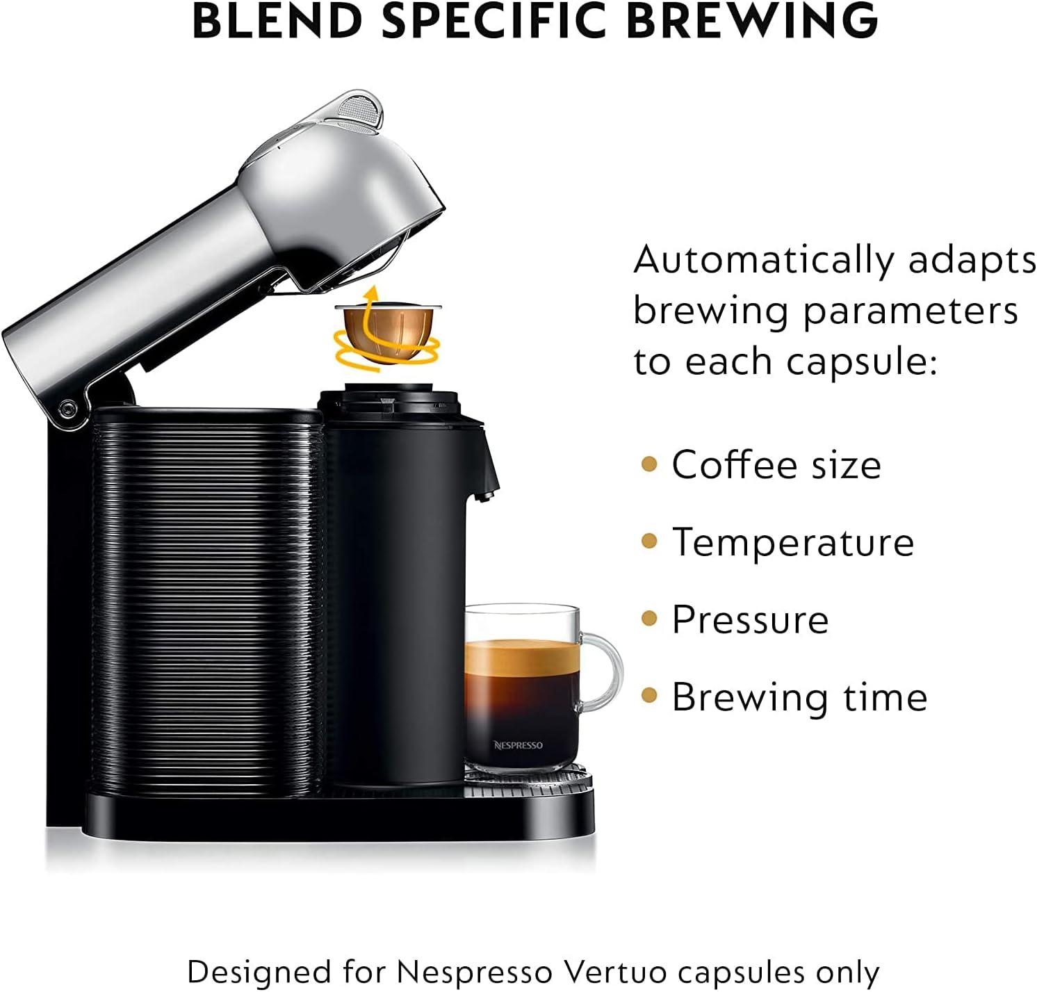 Nespresso Vertuo Coffee and Espresso Maker by Breville, Chrome(Chrome) - view 5