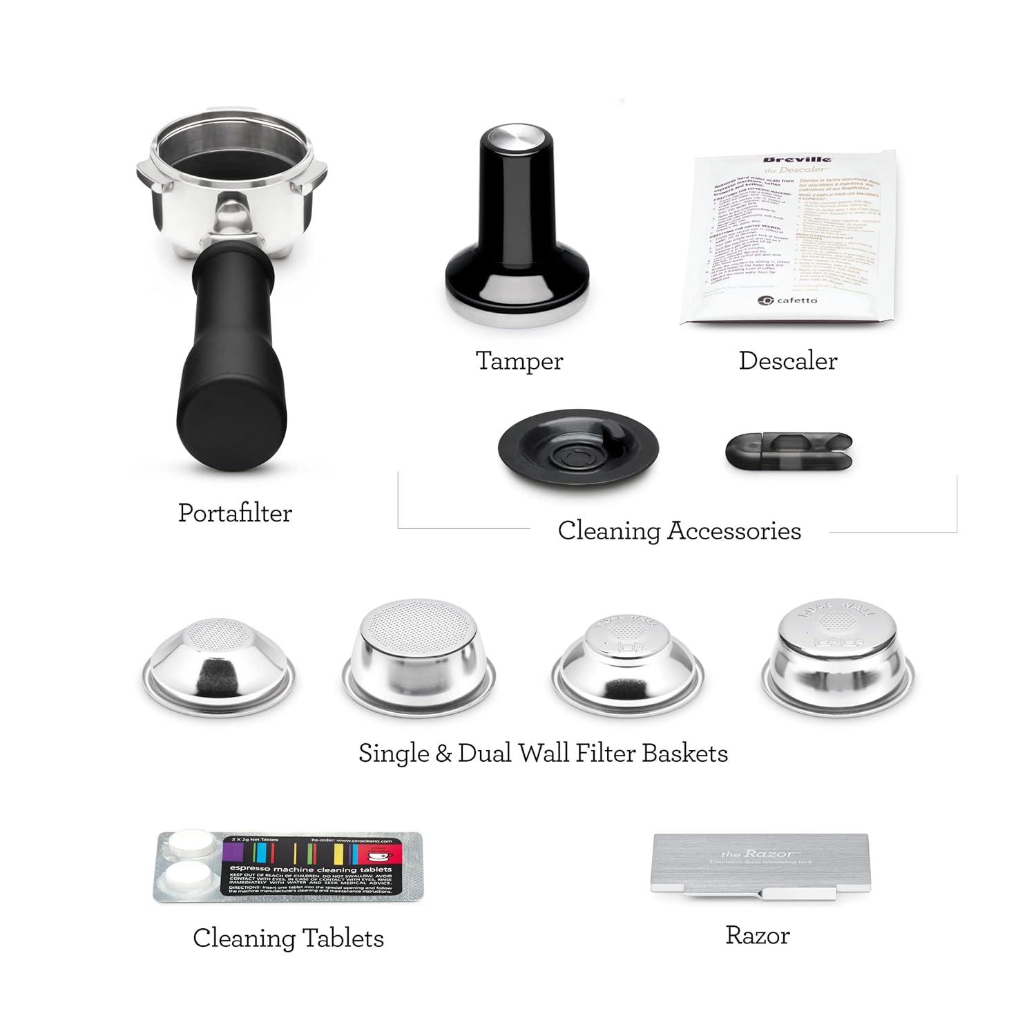 Breville Bambino Plus Espresso Machine BES500BSS, Brushed Stainless Steel(Black Truffle) - view 8