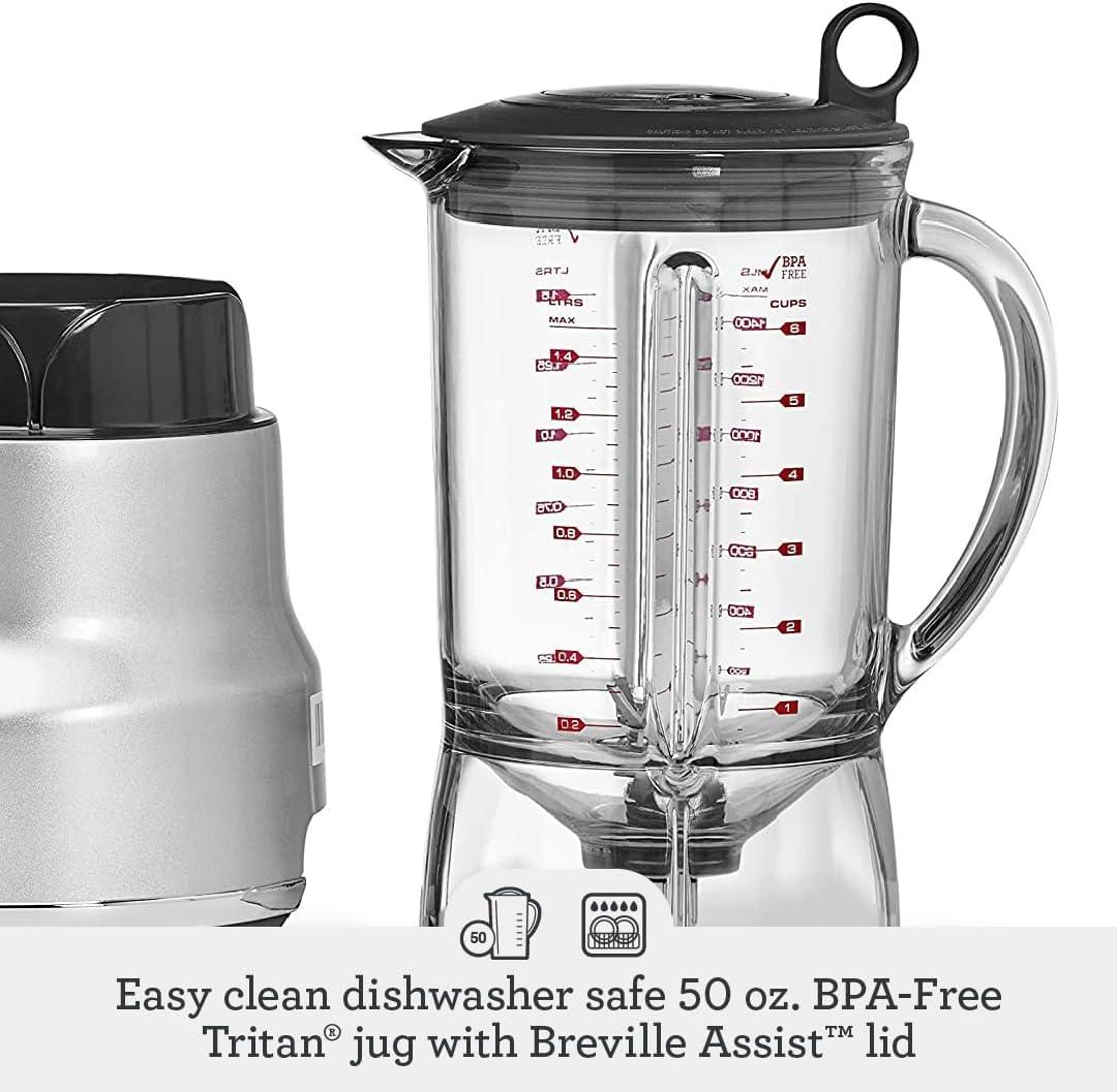 Breville BBL620SIL Fresh and Furious Blender, Silver(Oyster Shell) - view 4