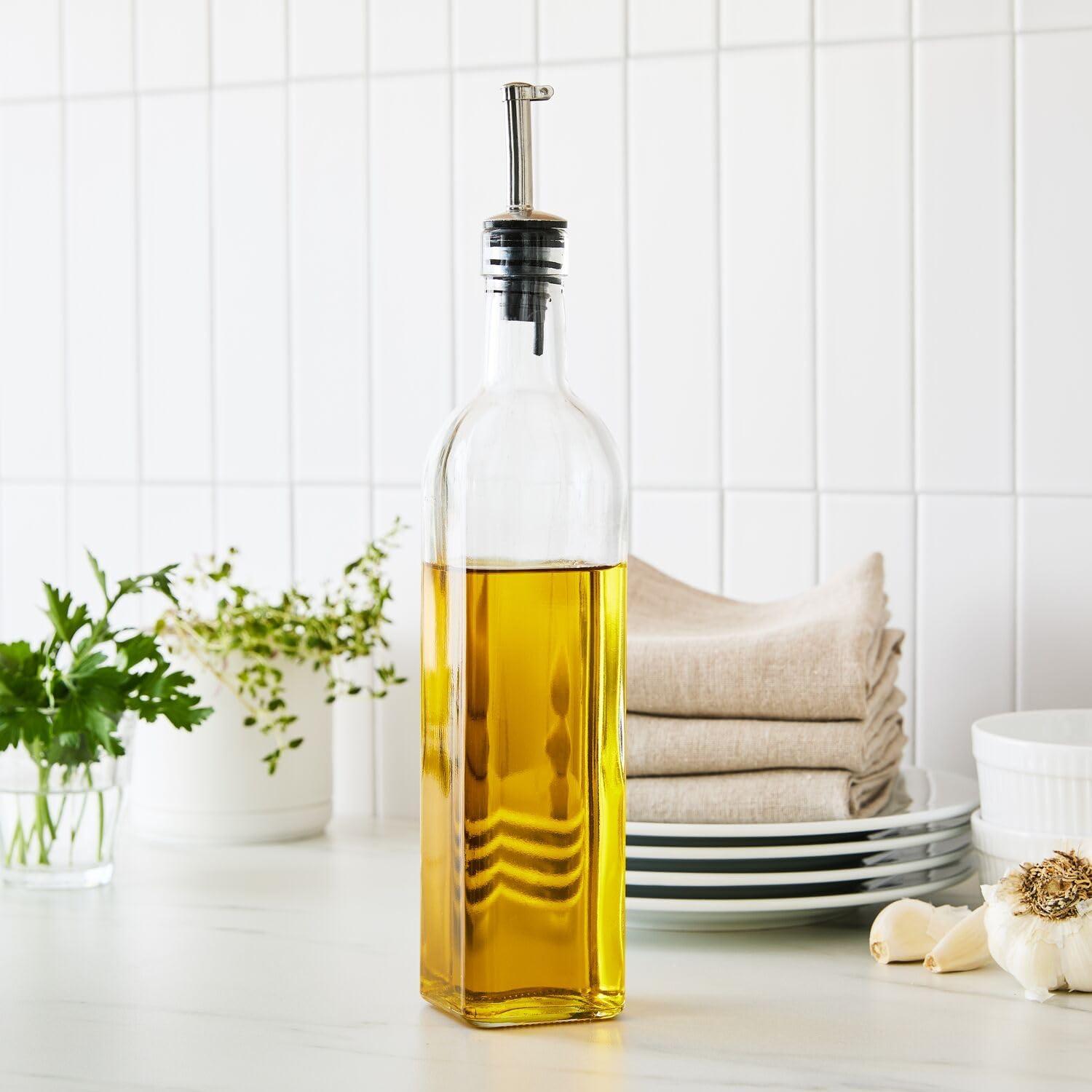 Sur La Table Olive Oil Cruet with Pourer, Clear - view 2