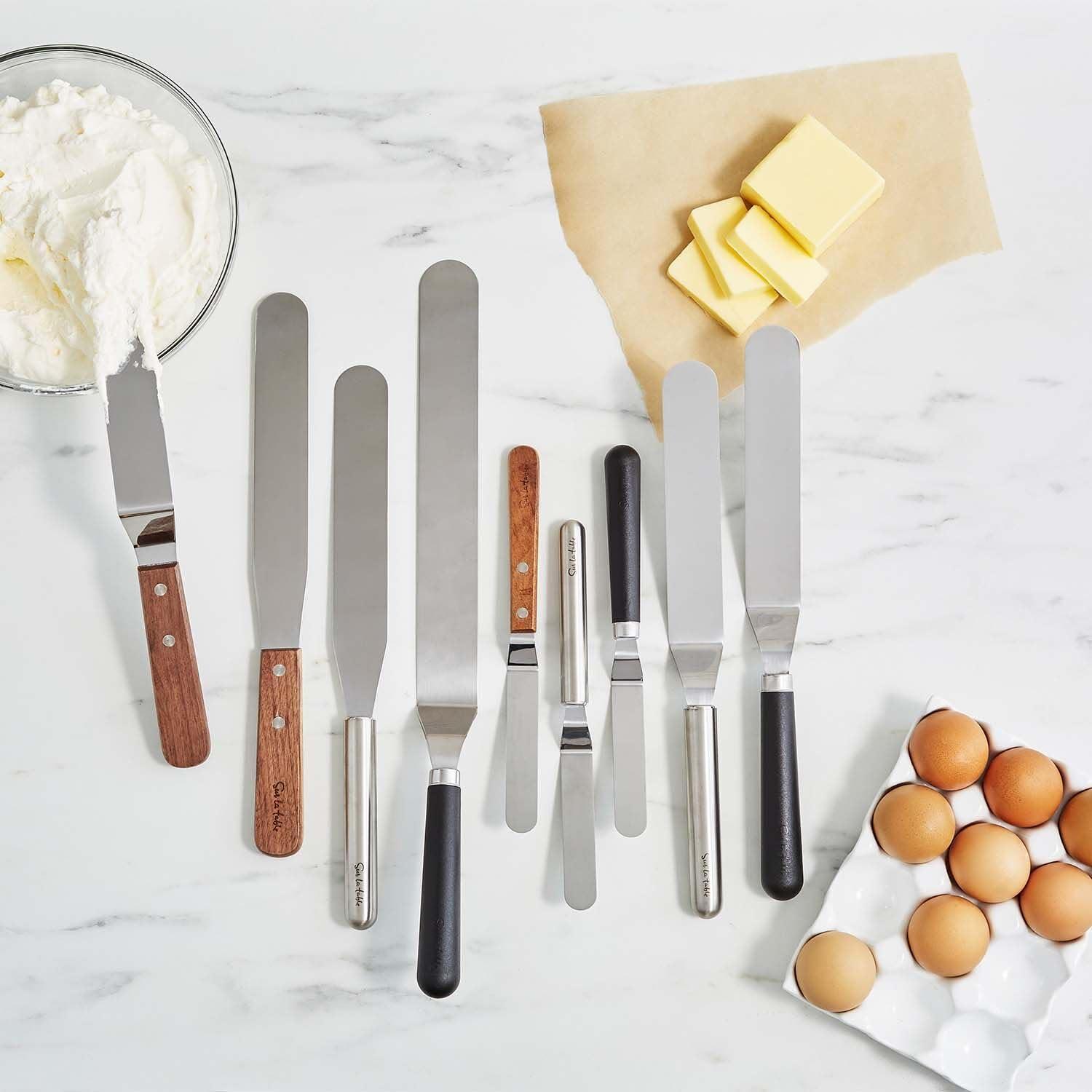 Sur La Table 8″ Stainless Steel Straight Spatula – Professional Cake & Cupcake Decorating Tool with Flexible Head for Smooth Frosting, Durable & Dishwasher, Comfortable Grip Handle for Baking & - view 2