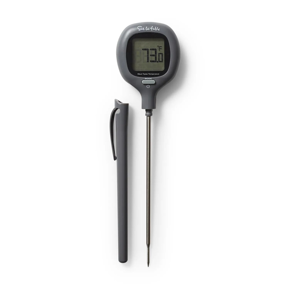 Sur La Table Ultra-Thin Instant-Read Digital Thermometer, Gray