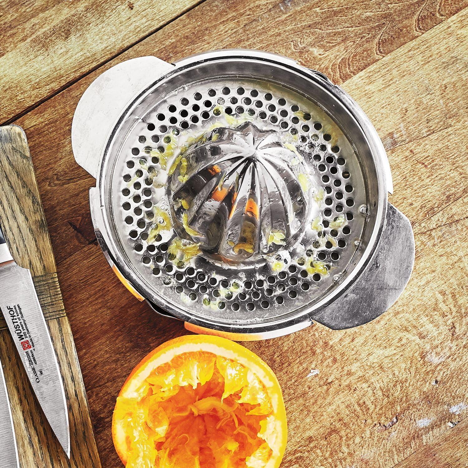 Sur La Table Stainless Steel Citrus Juicer, 13 oz, Silver - view 2