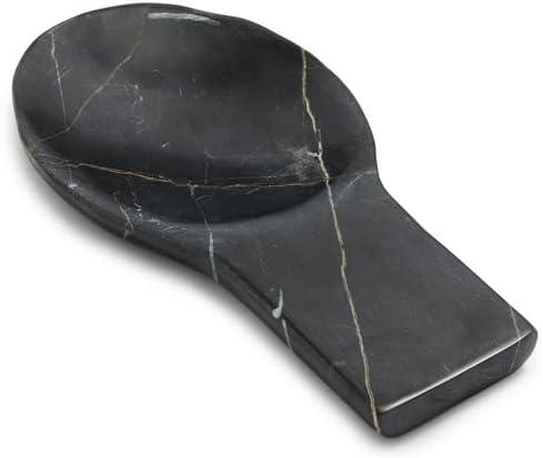 Sur La Table Black Marquina Marble Spoon Rest – Handcrafted Kitchen Utensil Holder for Stove or Countertop, Elegant and Durable Design - view 4