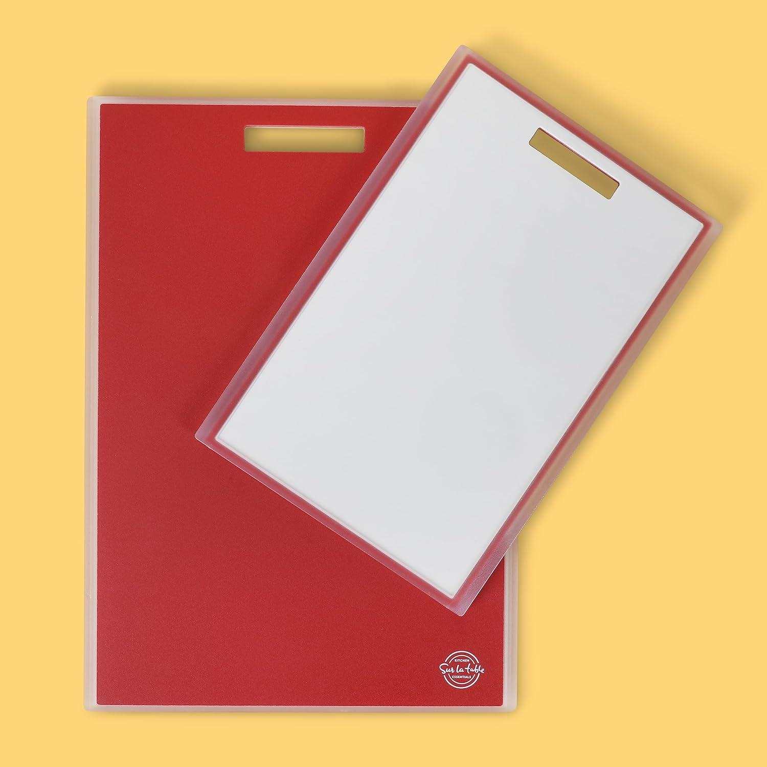Sur La Table Kitchen Essentials 2 Piece (17″ x 12″ & 13″ x 9″) Cutting Board Set – Blue(Red) - view 2
