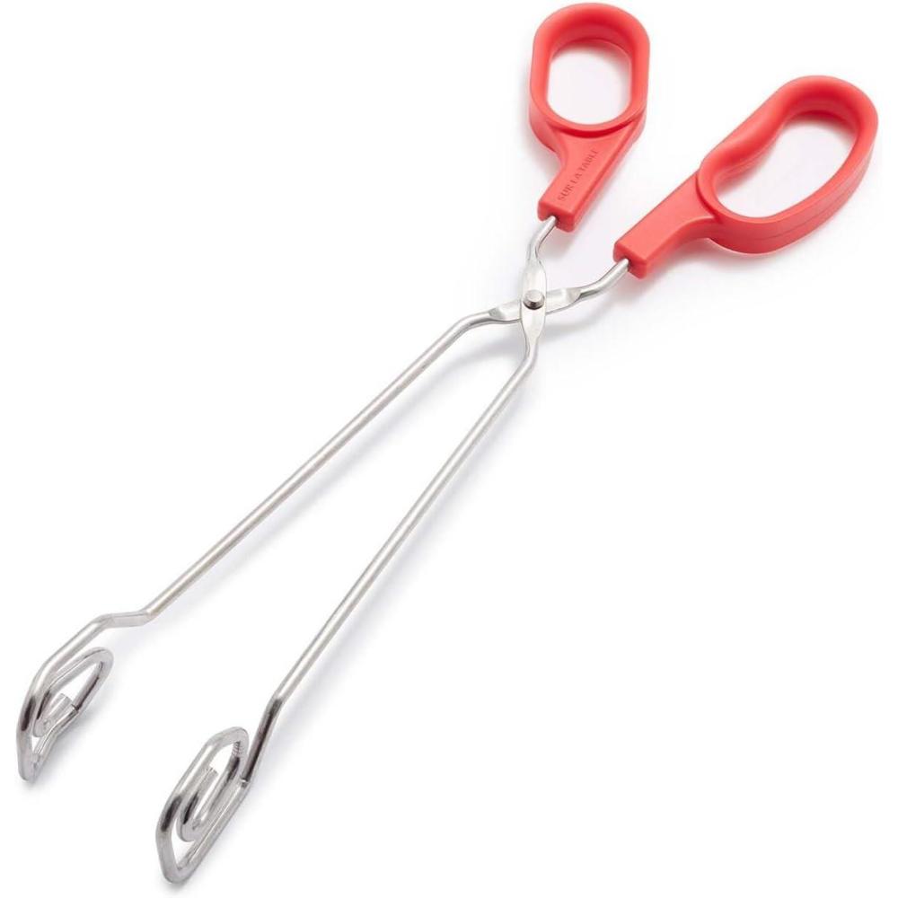 Sur La Table 12″ Scissor Tongs, Red
