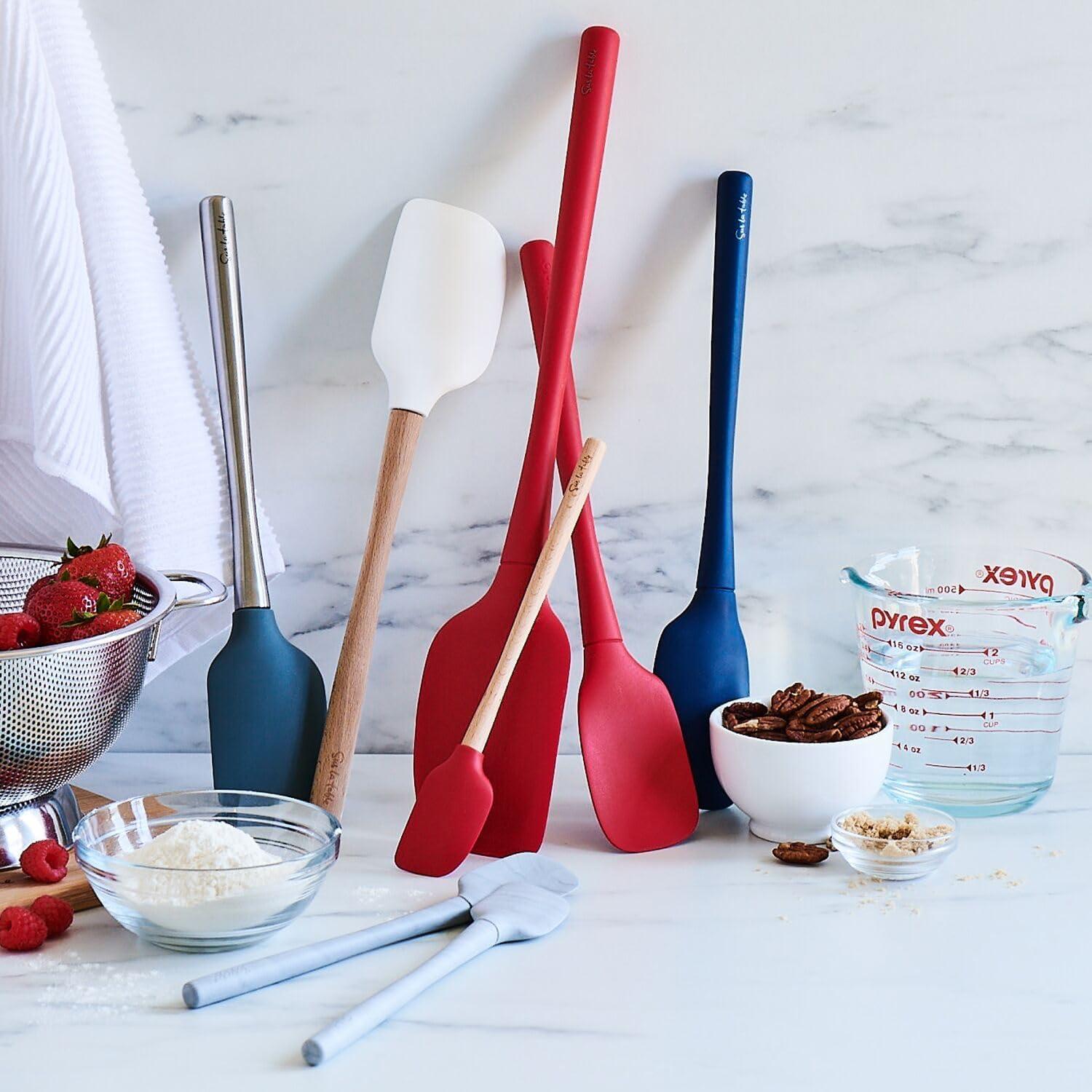 Sur La Table Flex-Core Silicone Spatula with Stainless Steel Handle, Marble - view 2