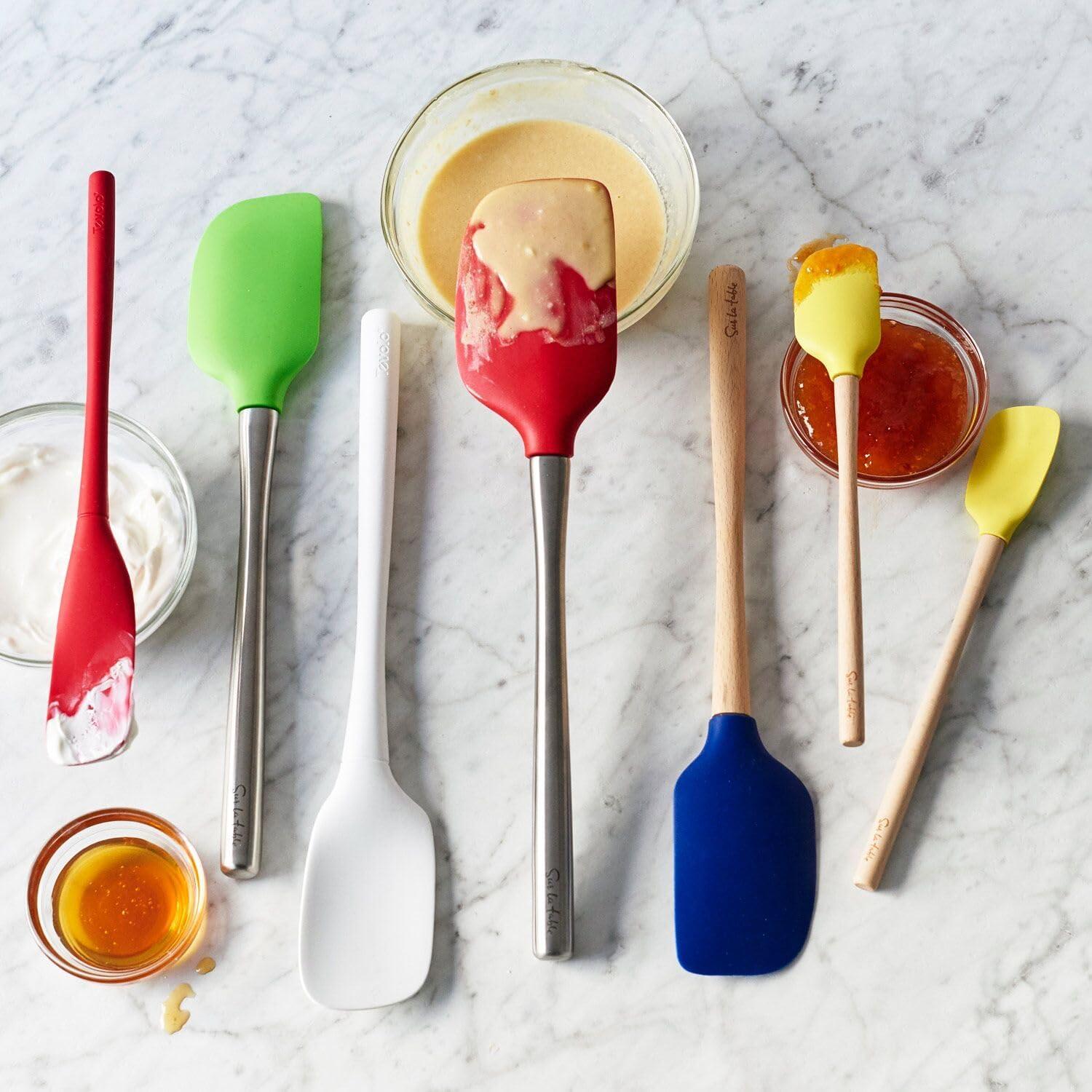 Sur La Table Flex-Core Silicone Spatula with Stainless Steel Handle, Marble - view 4