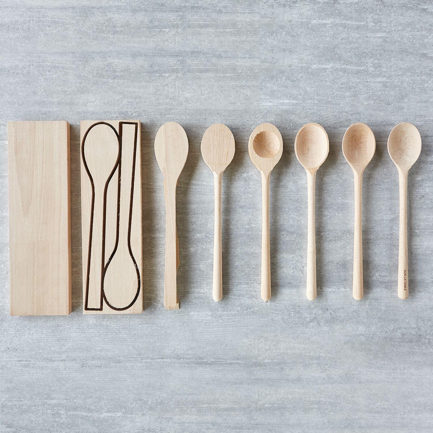 Sur La Table Beechwood Spoon – 14″ German Wood Cooking Spoon for Stirring, Mixing, Sautéing & Serving – Nonstick, Durable & Multi-Purpose Kitchen Utensil(Tan) - view 3