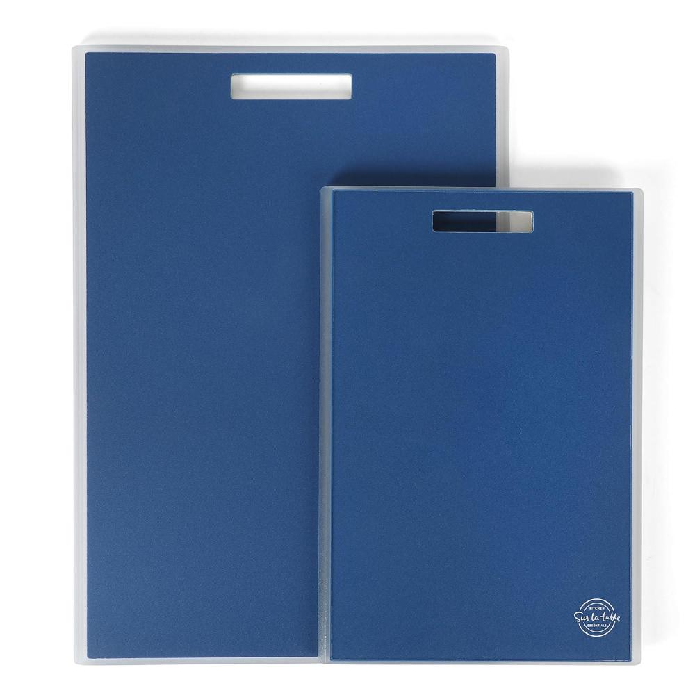 Sur La Table Kitchen Essentials 2 Piece (17″ x 12″ & 13″ x 9″) Cutting Board Set – Blue(Blue)