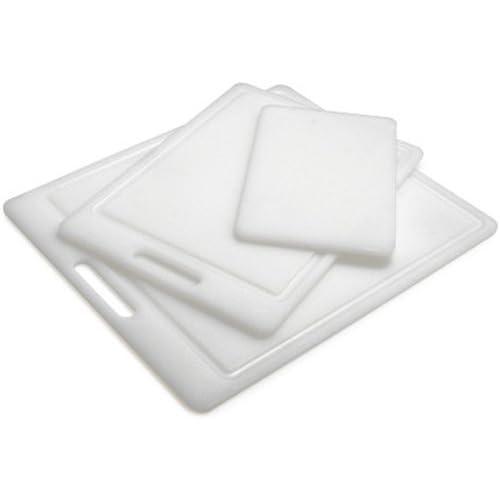 Sur La Table Polypropylene Cutting Board Set – 3-Piece Reversible Boards with Juice Grooves & Cut-Out Handles, Dishwasher, Non-Porous & Non-Absorbent