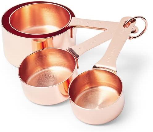 Sur La Table Copper Measuring Cup Set – 4-Piece Durable Baking Cups in 1/4, 1/3, 1/2 & 1 Cup Sizes, Stylish & Functional, Dishwasher for Easy Cleaning - view 3