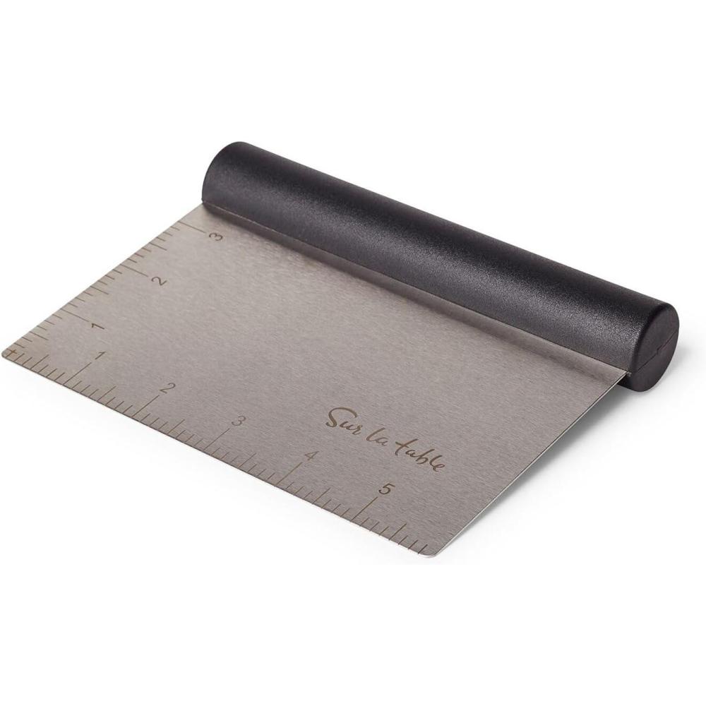 Sur La Table Black Handle Bench Scraper, Stainless and Black