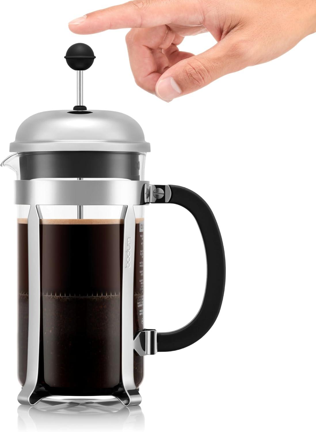 Bodum 34oz Chambord French Press Coffee Maker, High-Heat Borosilicate Glass, Stainless Steel, Copper – Made in Portugal(Polished) - view 4
