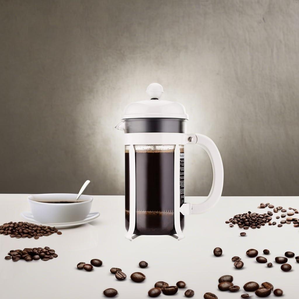 Bodum 34oz Chambord French Press Coffee Maker, High-Heat Borosilicate Glass, Stainless Steel, Copper – Made in Portugal(White) - view 5