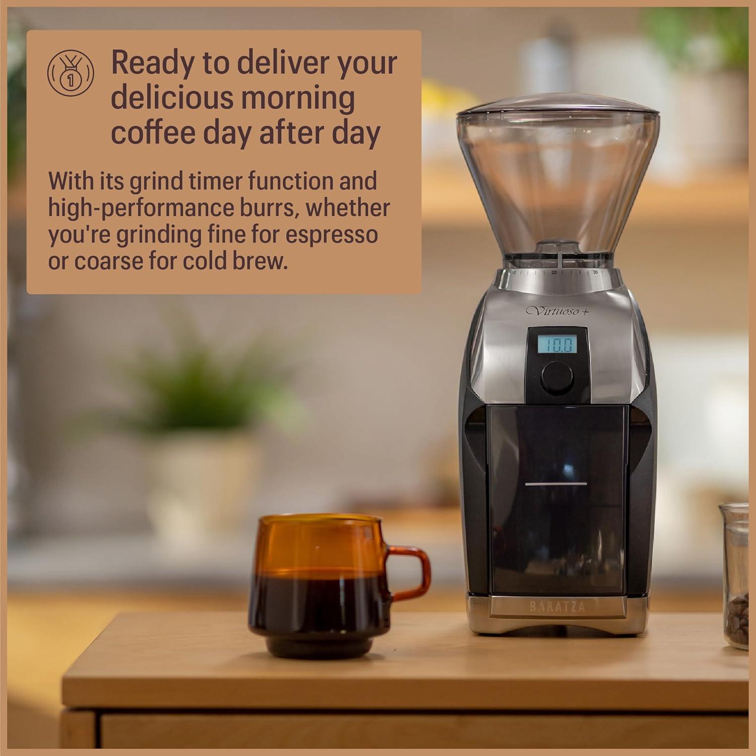 Baratza Virtuoso+ Coffee Grinder ZCG587BLK, Black - view 3