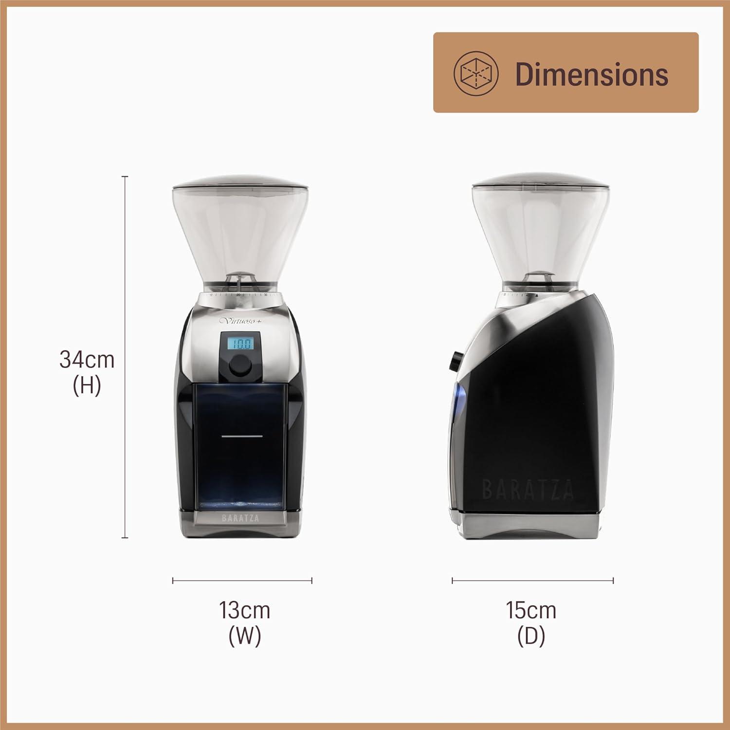 Baratza Virtuoso+ Coffee Grinder ZCG587BLK, Black - view 6