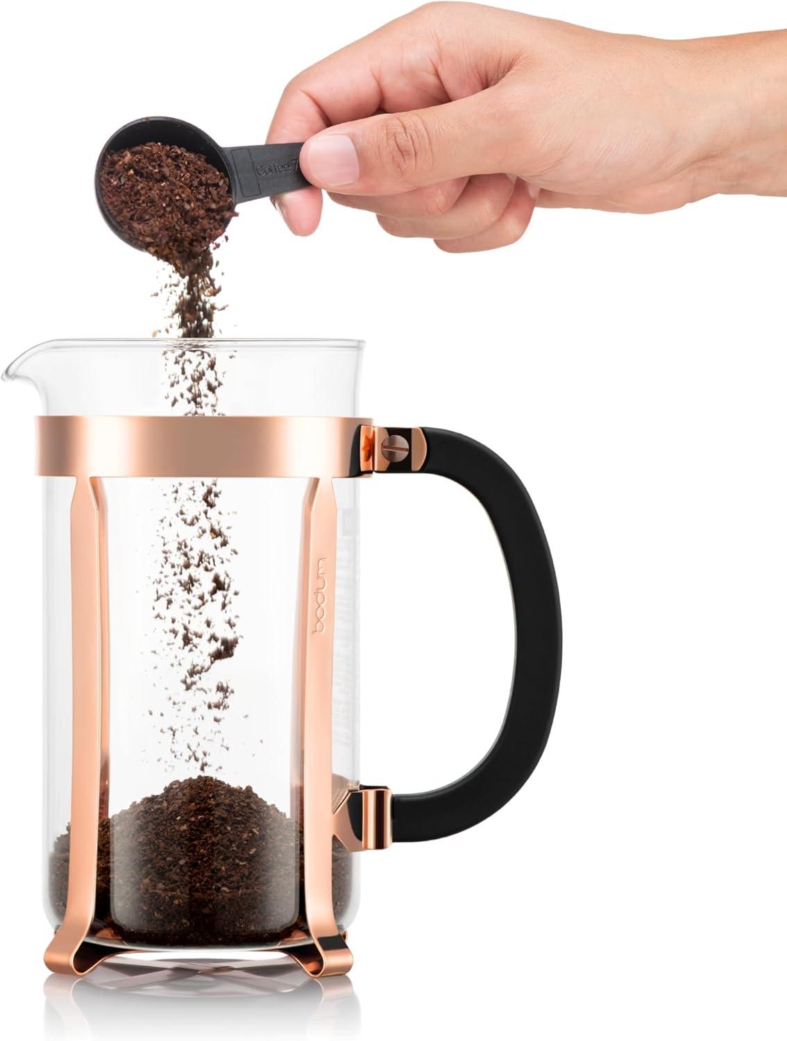 Bodum 34oz Chambord French Press Coffee Maker, High-Heat Borosilicate Glass, Stainless Steel, Copper – Made in Portugal(Copper) - view 2