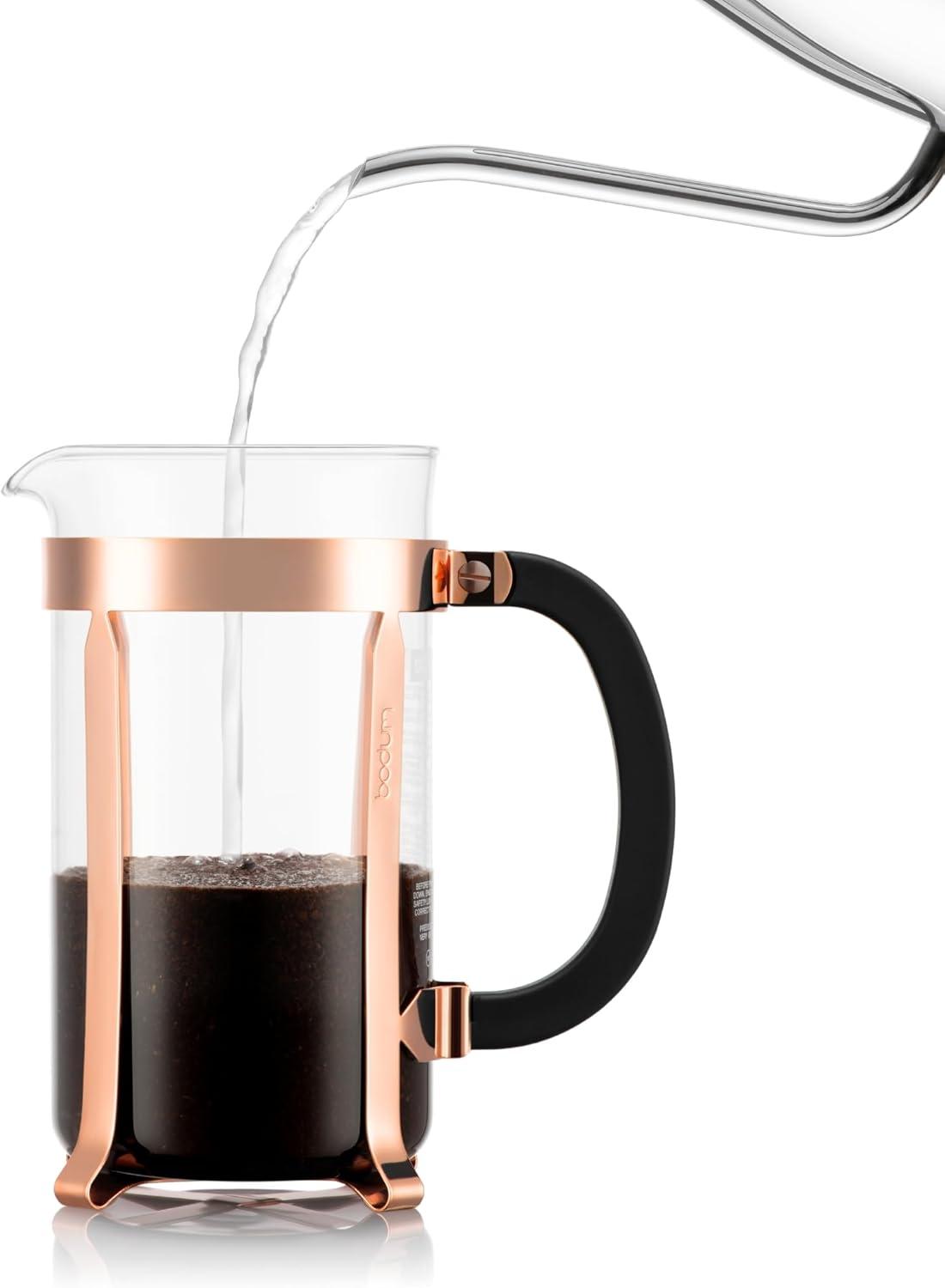 Bodum 34oz Chambord French Press Coffee Maker, High-Heat Borosilicate Glass, Stainless Steel, Copper – Made in Portugal(Copper) - view 3