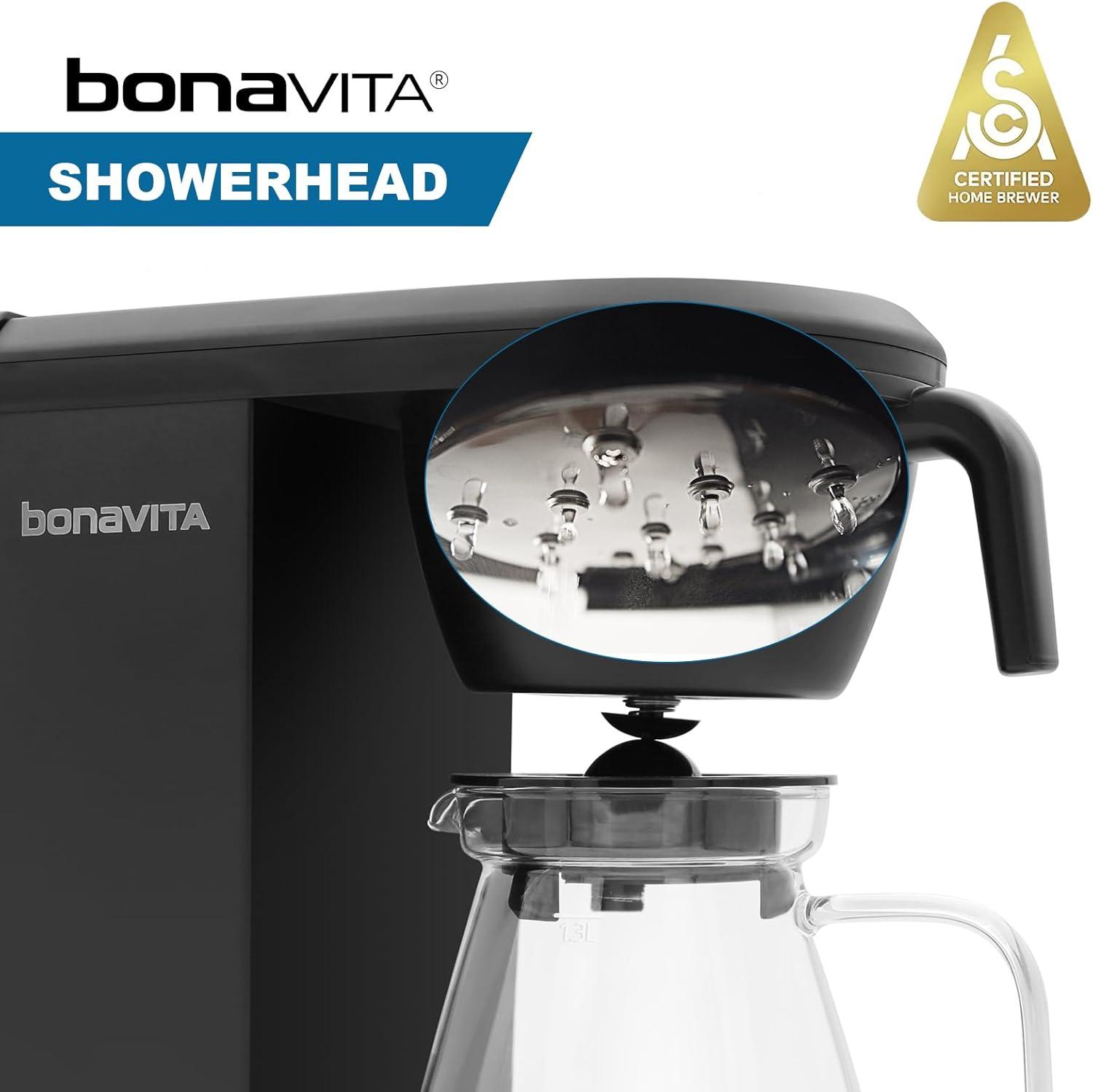 Bonavita Enthusiast 8 Cup Drip Coffee Brewer, Pour Over, SCA Certified Coffee Machine with Thermal Carafe, Stainless Steel Panel, Removable Reservoir(Silver) - view 3