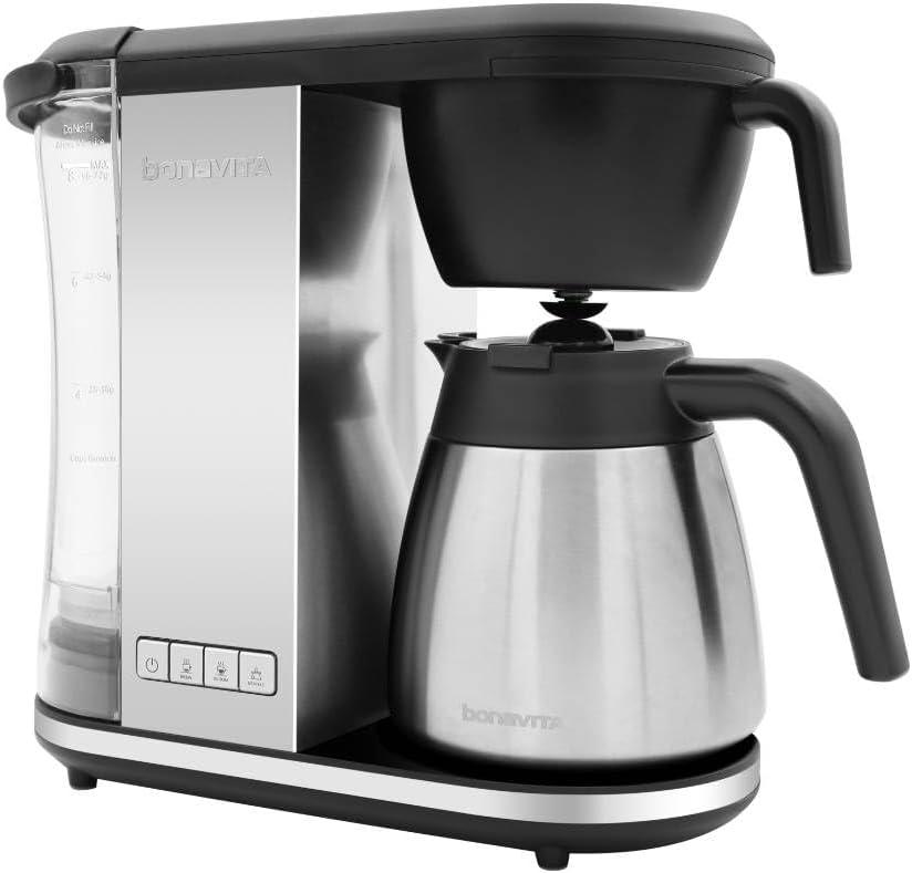 Bonavita Enthusiast 8 Cup Drip Coffee Brewer, Pour Over, SCA Certified Coffee Machine with Thermal Carafe, Stainless Steel Panel, Removable Reservoir(Silver) - view 8