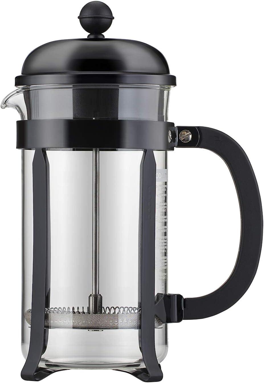 Bodum 34oz Chambord French Press Coffee Maker, High-Heat Borosilicate Glass, Stainless Steel, Copper – Made in Portugal(Black) - view 2