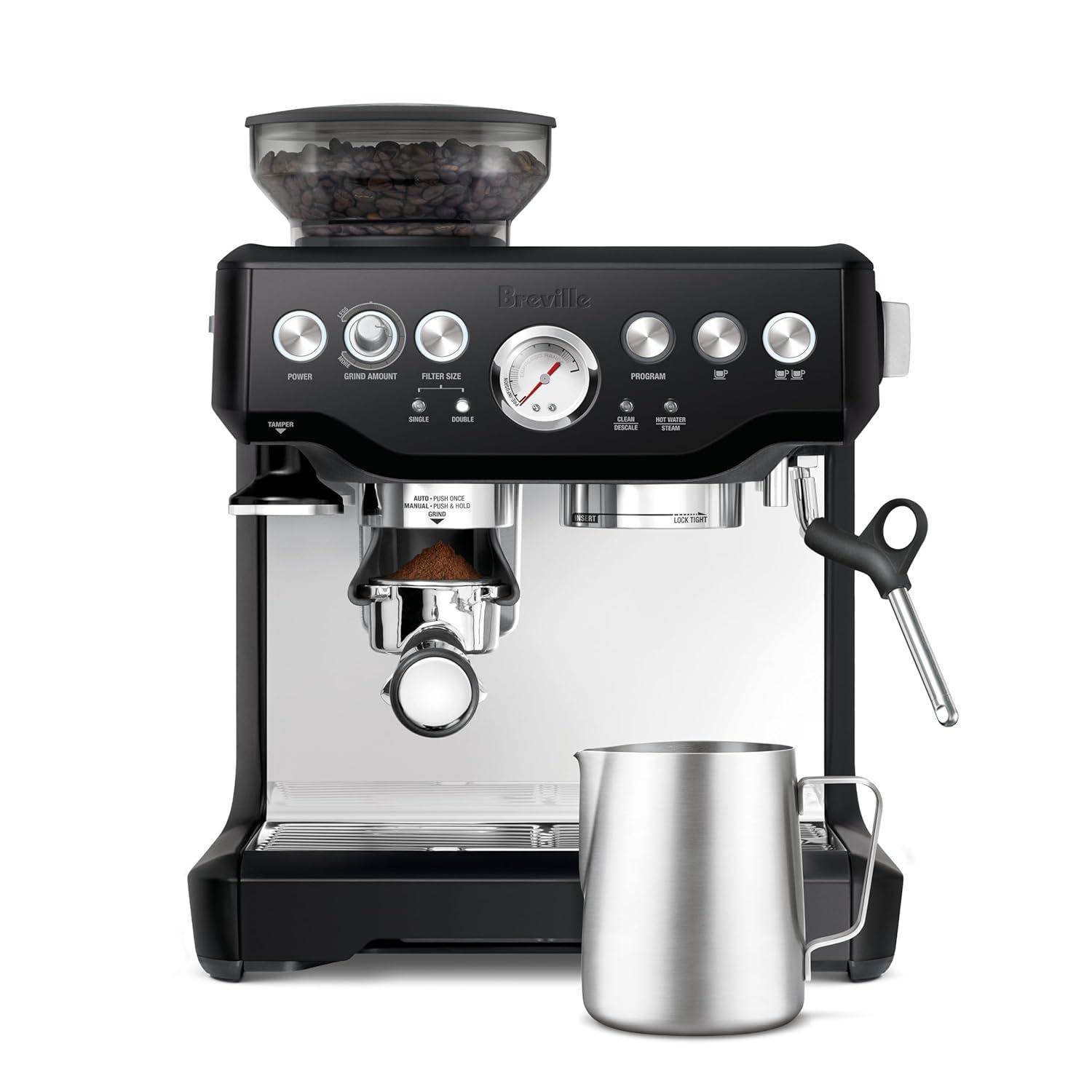 Breville Barista Express Espresso Machine BES870XL, Brushed Stainless Steel(Black Truffle) - view 2