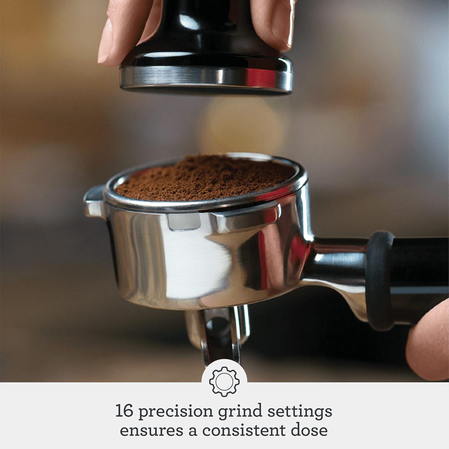 Breville Barista Express Espresso Machine BES870XL, Brushed Stainless Steel(Black Truffle) - view 4