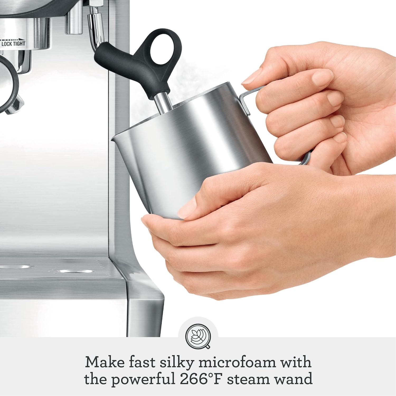 Breville Barista Express Espresso Machine BES870XL, Brushed Stainless Steel(Black Truffle) - view 6
