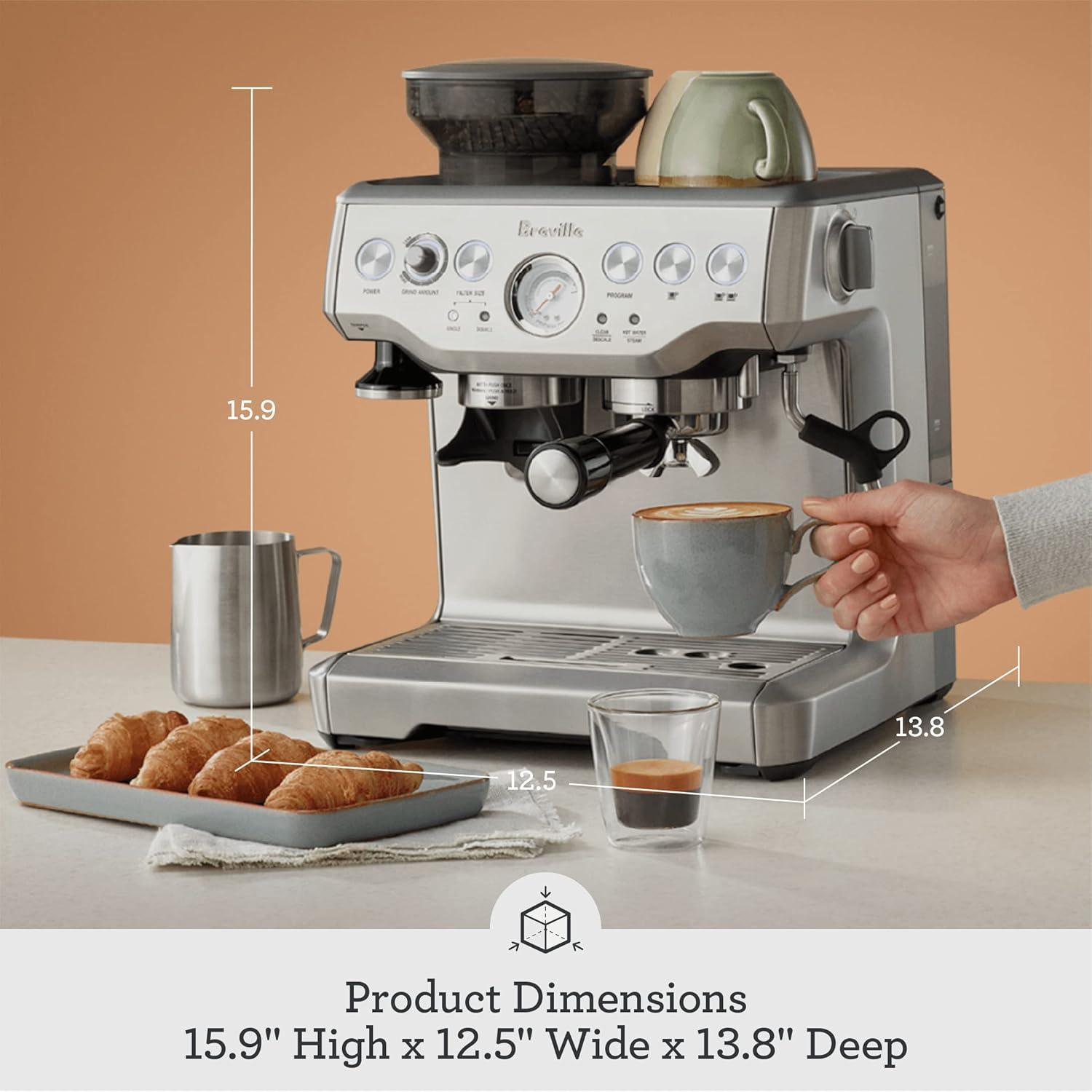 Breville Barista Express Espresso Machine BES870XL, Brushed Stainless Steel(Black Truffle) - view 7