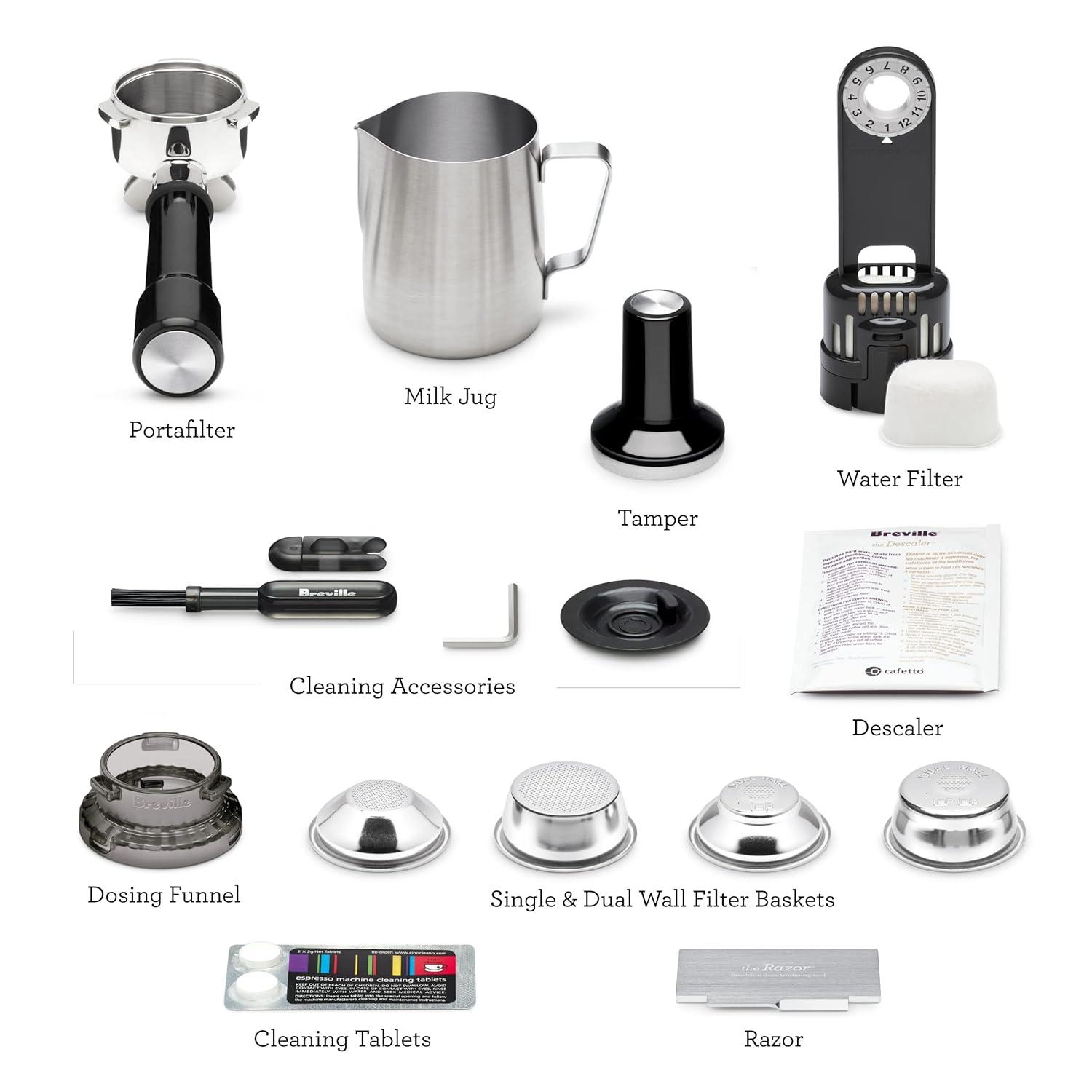 Breville Barista Express Espresso Machine BES870XL, Brushed Stainless Steel(Black Truffle) - view 8