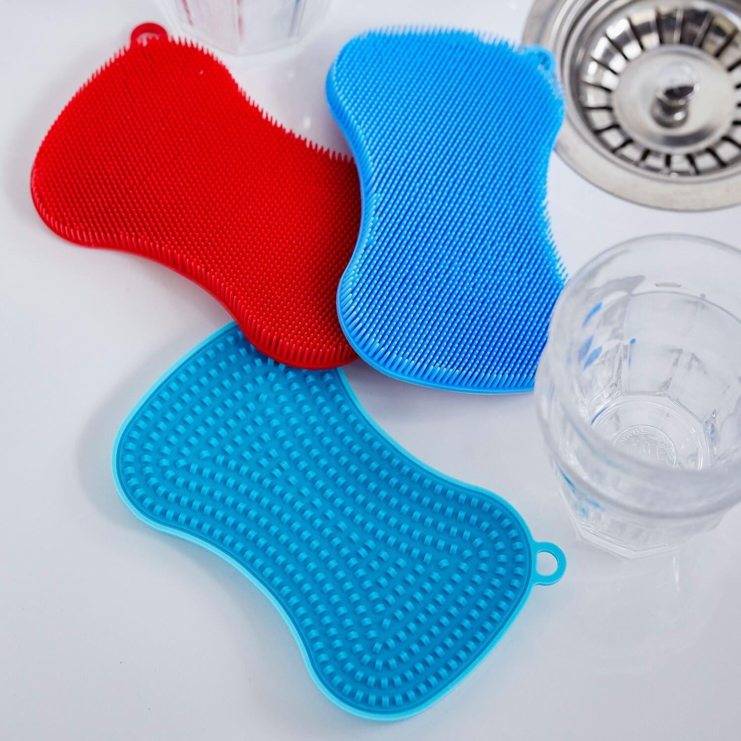 Sur La Table Dual-Action Silicone Sponge, Navy - view 5