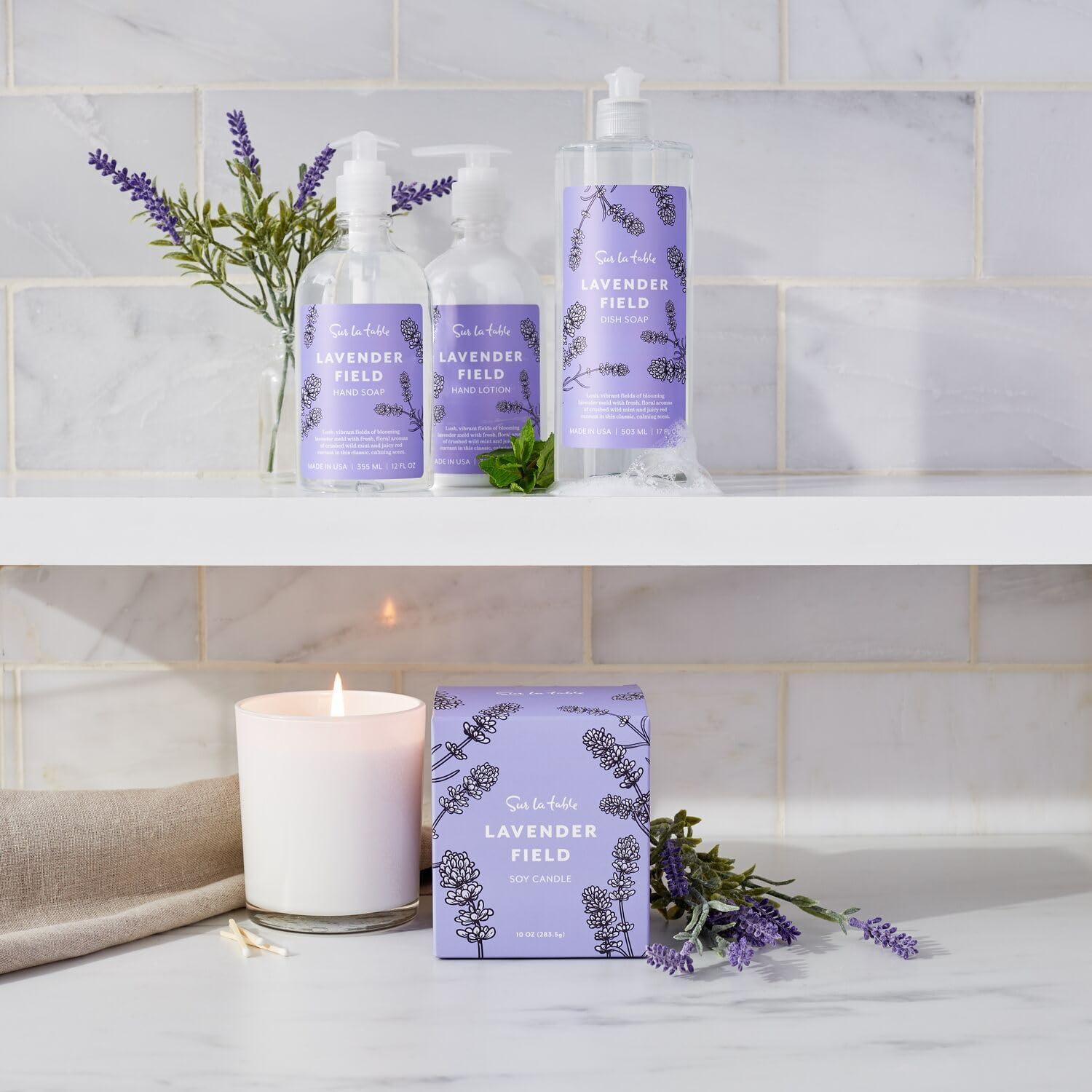 Sur La Table Lavender Field Candle, White - view 2