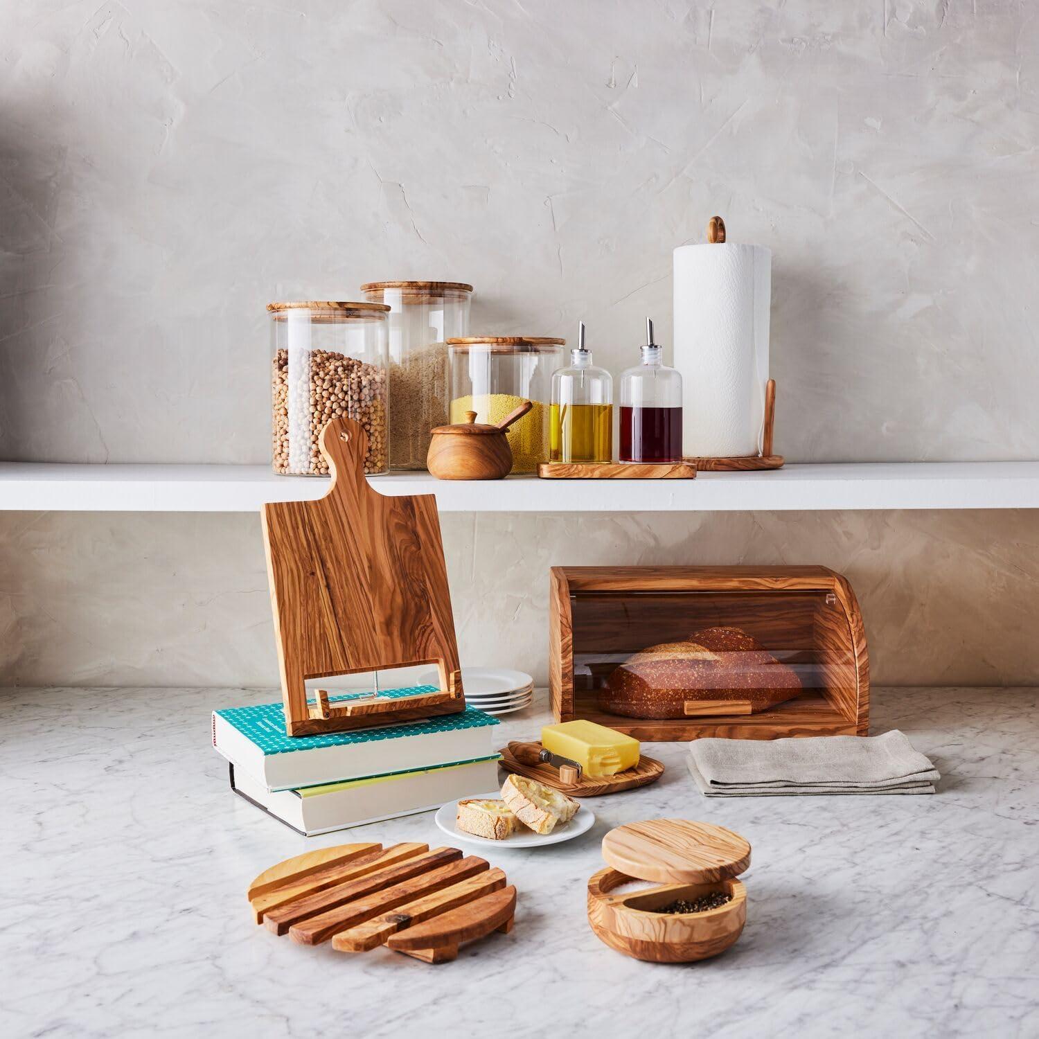 Sur La Table Olivewood Storage Canister, Clear(Clear) - view 2