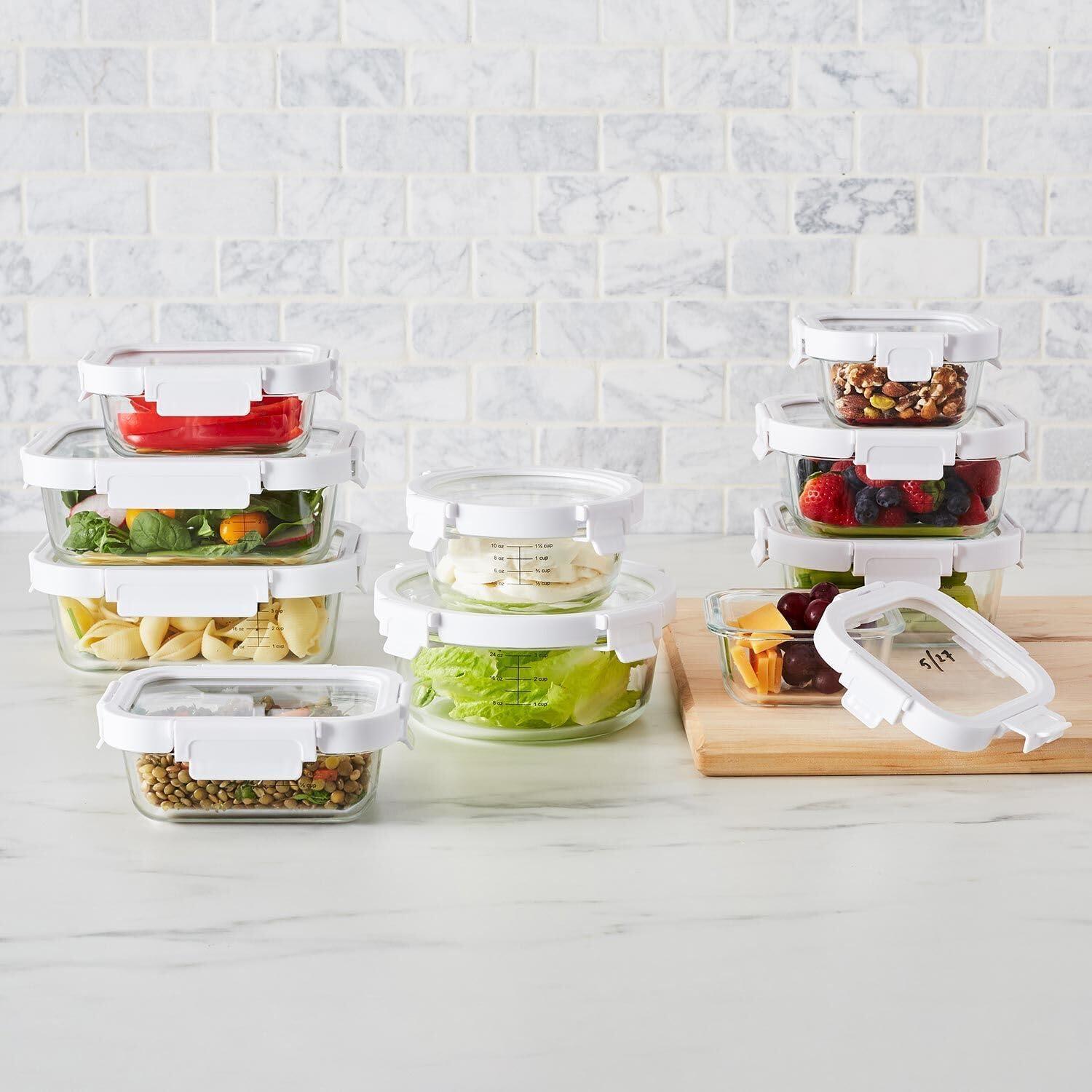 Sur La Table Glass Storage Containers, 20-Piece Set, Clear - view 2
