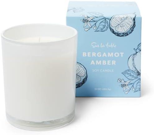 Sur La Table Bergamot Amber Candle, White - view 4