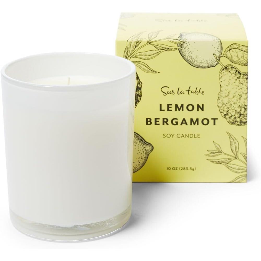 Sur La Table Lemon Bergamot Candle, White