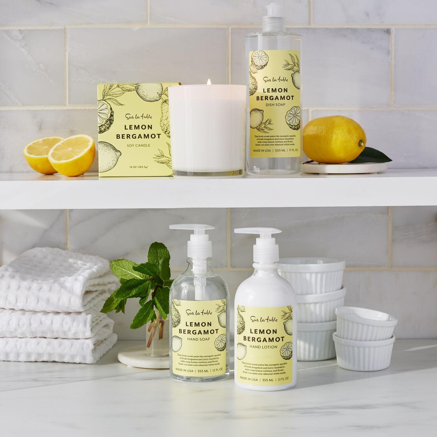 Sur La Table Lemon Bergamot Candle, White - view 2