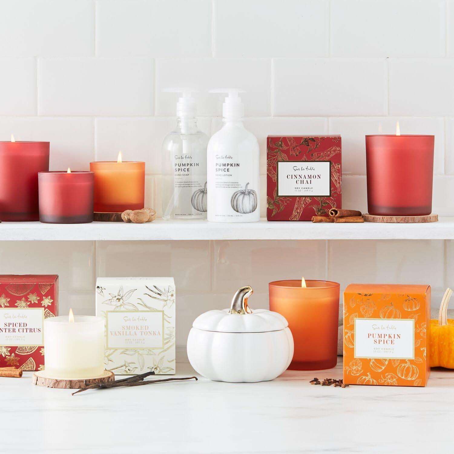 Sur La Table Figural Pumpkin Spice Candle, White - view 2